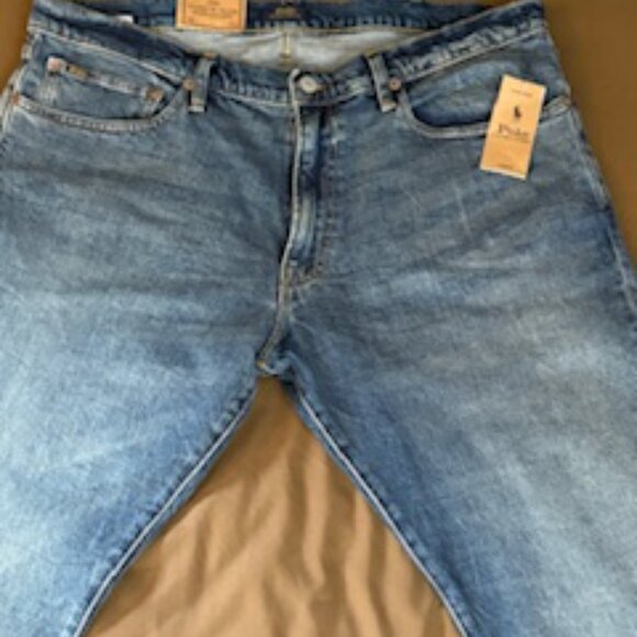 Polo Ralph Lauren Varick Slim Straight Denim Rope Dyed Jeans Size 38X32 - Picture 6 of 6